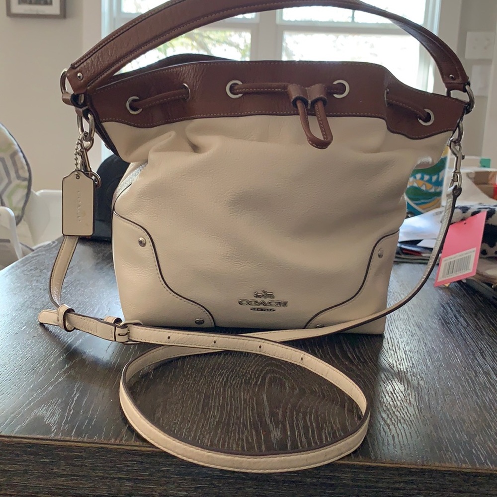 Coach leather bucket bag